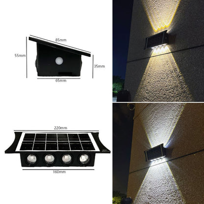 Projecteur Solaire Étanche IP65 pour Jardin et Terrasse - ضوء جداري خارجي يعمل بالطاقة الشمسية مقاوم للماء