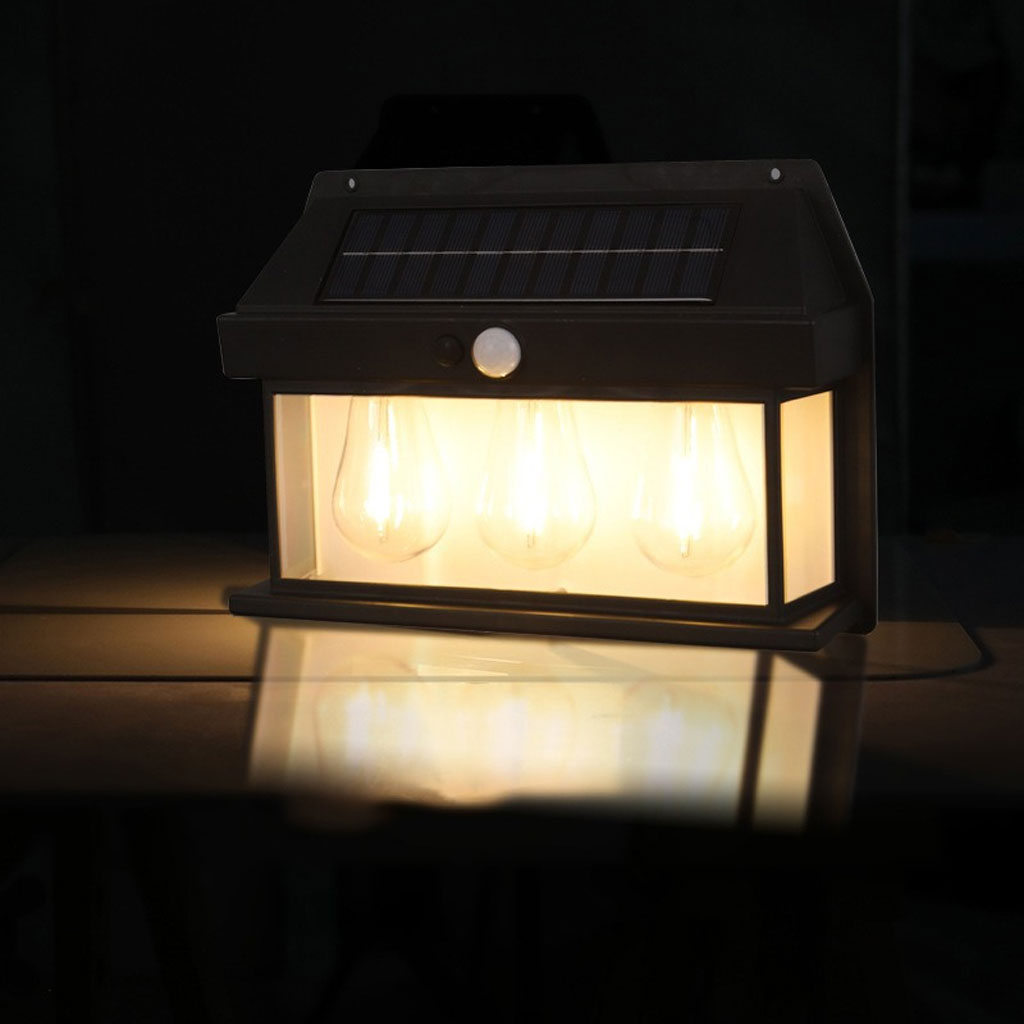 Triple Lanterne Vintage Bougie, nouvelle lampe murale à induction solaire