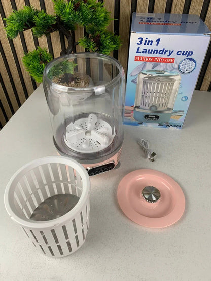 Machine à laver 3L Portable pour sous-vêtements avec lumière bleue – غسالة ملابس محمولة