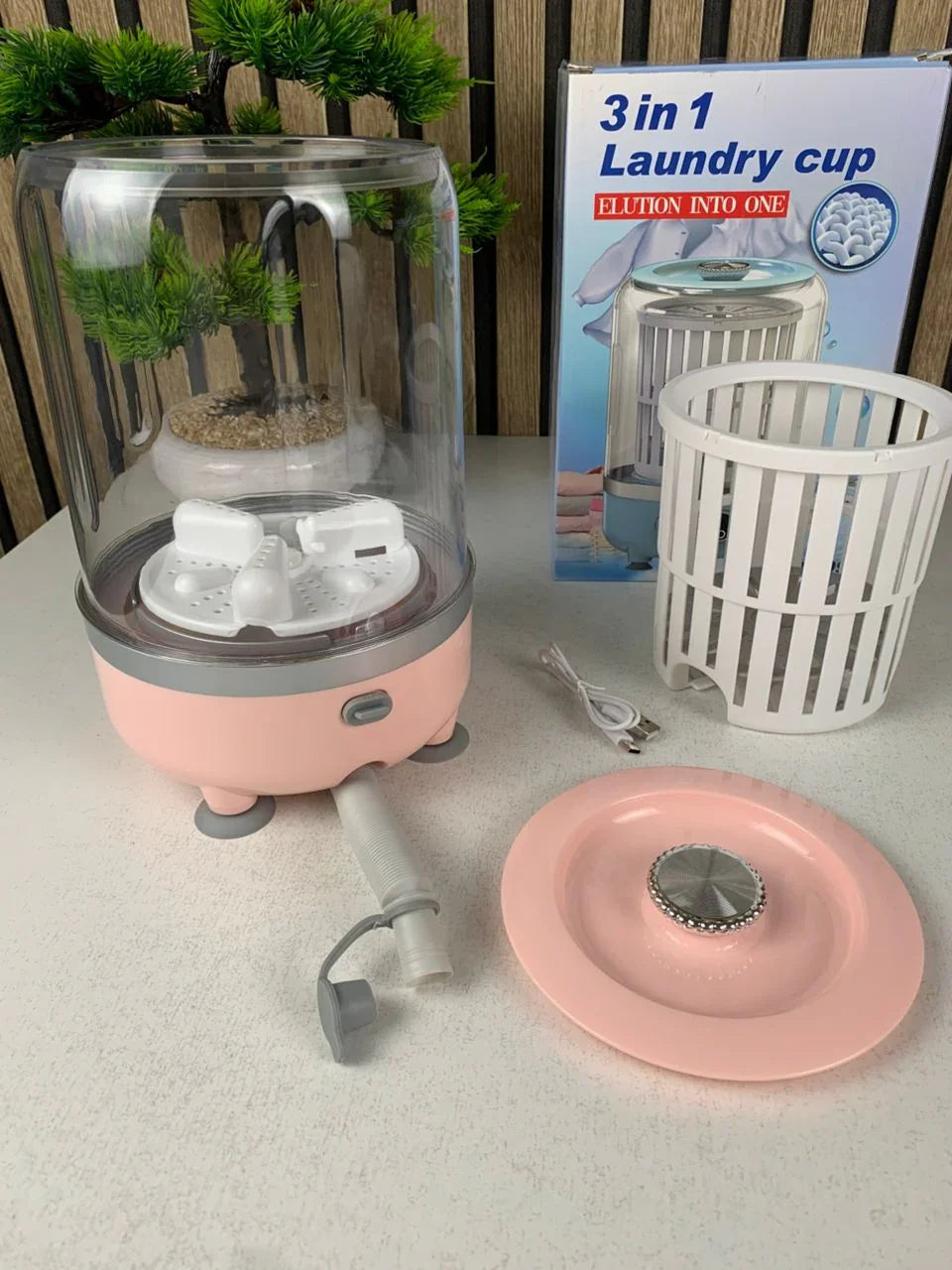 Machine à laver 3L Portable pour sous-vêtements avec lumière bleue – غسالة ملابس محمولة