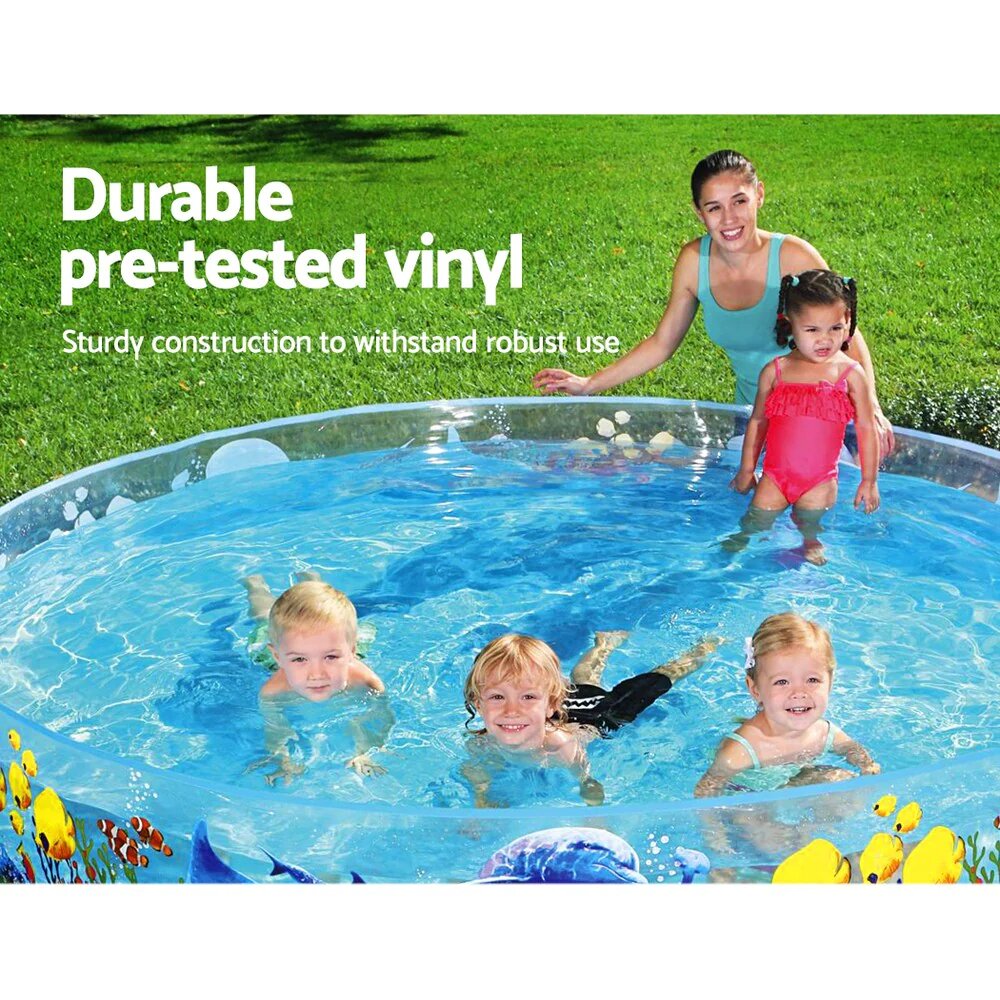 Piscine AquariumRonde en Vinyle et PVC Transparente Pour Enfants 183x38cm#55030