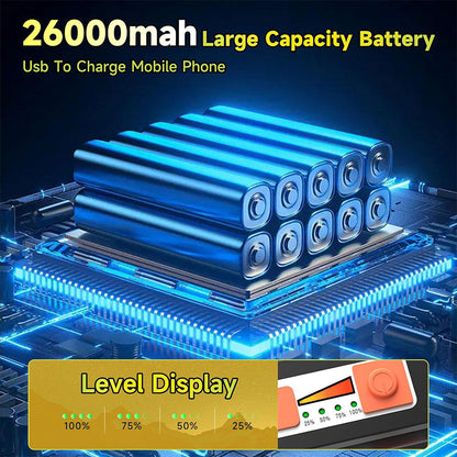 Lampe Solaire Rechargeable LED 300 W Portable et Magnétique 26000LM – مصباح محمول قابل للشحن بالطاقة الشمسية