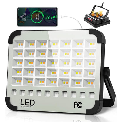 Lampe Solaire Rechargeable LED 300 W Portable et Magnétique 26000LM – مصباح محمول قابل للشحن بالطاقة الشمسية تنزوت