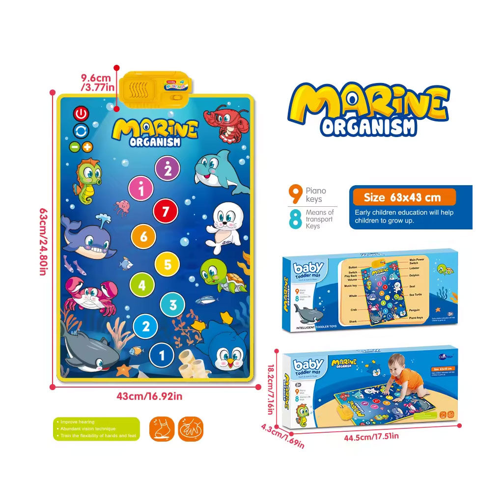 Tapis Musical et Jouet Éducatif pour Enfants 63x43cm – بساط ألعاب للرضع