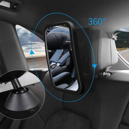 Rétroviseur pour siège auto bébé grand angle rotatif à 360 degré – مرآة خلفية لمراقبة الأطفال