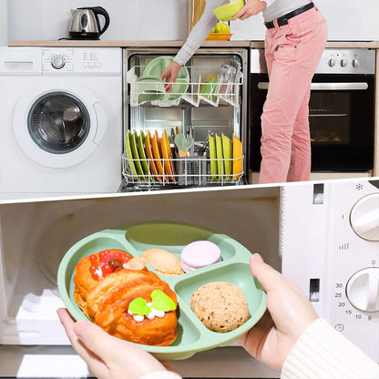 Lot de 6 accessoires d’alimentation en silicone pour bébé – طقم تغذية للأطفال