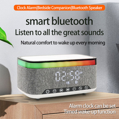 Haut-parleur Bluetooth intelligent, veilleuse créative de bureau, chargeur audio sans fil, lumière d’ambiance de chevet