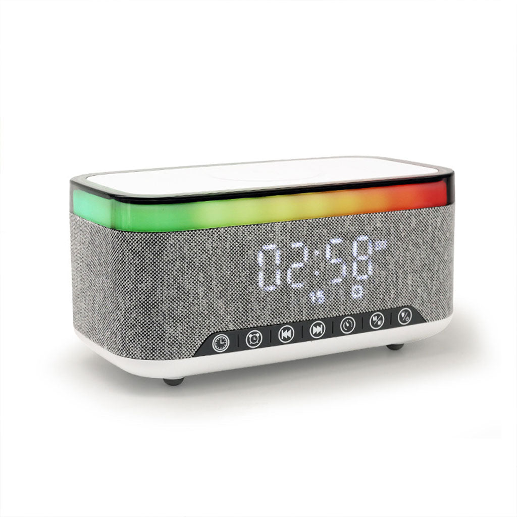 Haut-parleur Bluetooth intelligent, veilleuse créative de bureau, chargeur audio sans fil, lumière d’ambiance de chevet