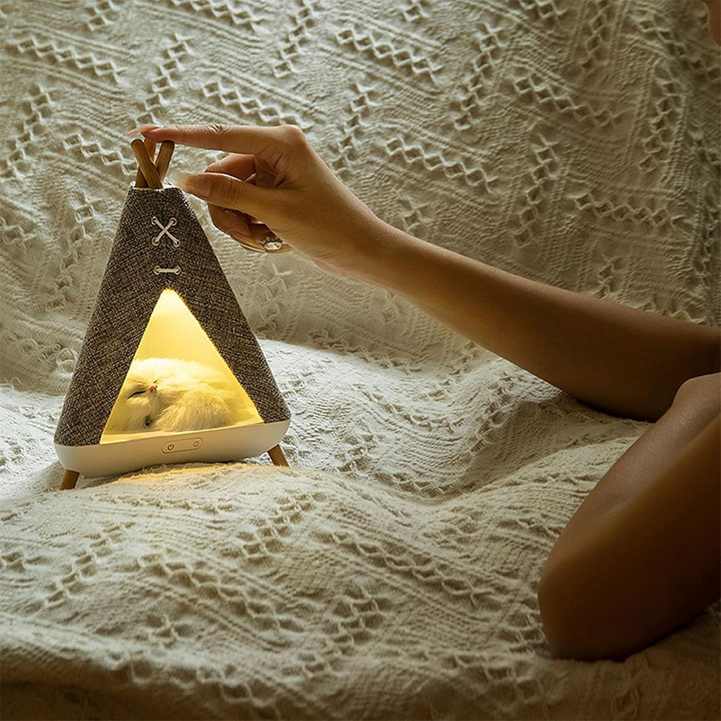 Veilleuse et Haut Parleur design en forme de tente – مكبر صوت على شكل خيمة