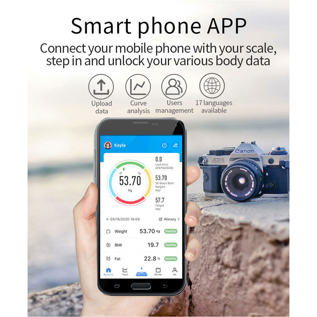 Balance Pèse-personne Intelligent et Précise avec Smart App – ميزان إلكتروني