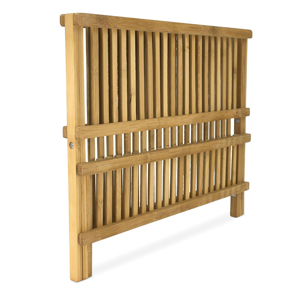 Égouttoir à vaisselle pliable en bambou de haute qualité – حامل أواني الغسيل