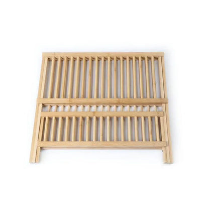 Égouttoir à vaisselle pliable en bambou de haute qualité – حامل أواني الغسيل
