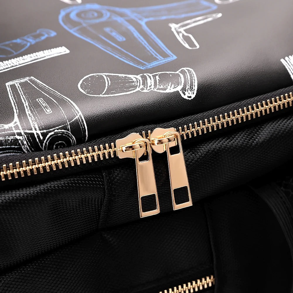 Sac à dos Coiffeur avec des Support pour Tondeuses et Outils Professionnels – حقيبة اغراض الحلاق