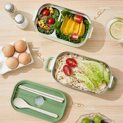 Boîte à lunch 3 Compartiment en Inox 304 , pratique et facile à transporter
