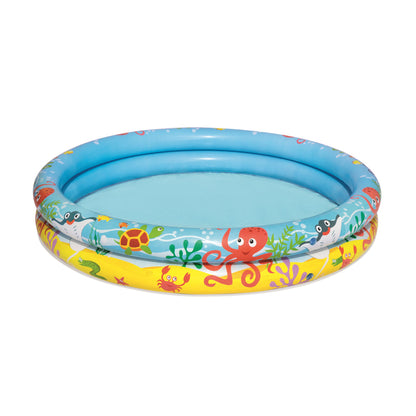 Piscine Ronde Gonflable Avec Bouée Et Ballon De Plage 122 x 20 cm Bestway #51124