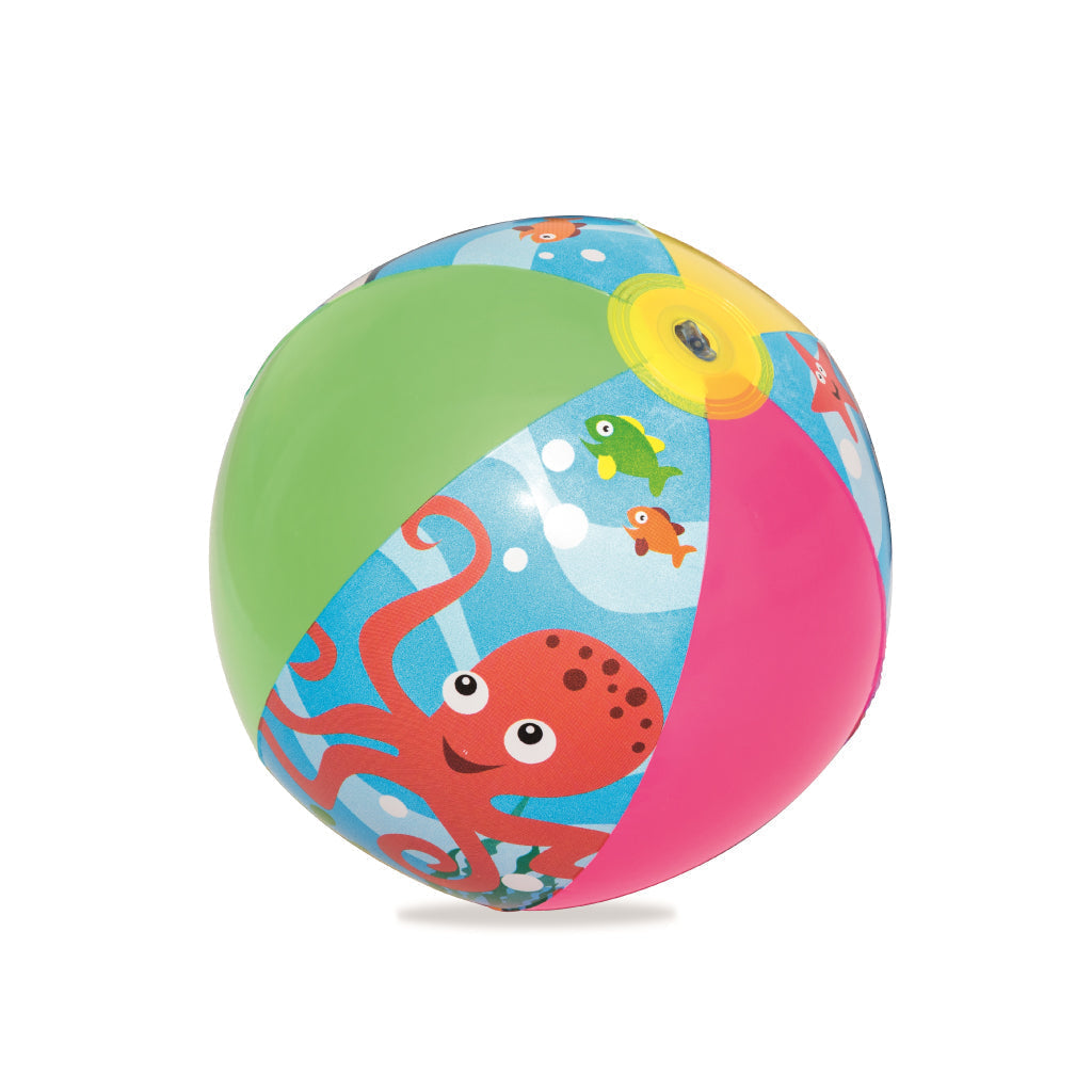Piscine Ronde Gonflable Avec Bouée Et Ballon De Plage 122 x 20 cm Bestway #51124