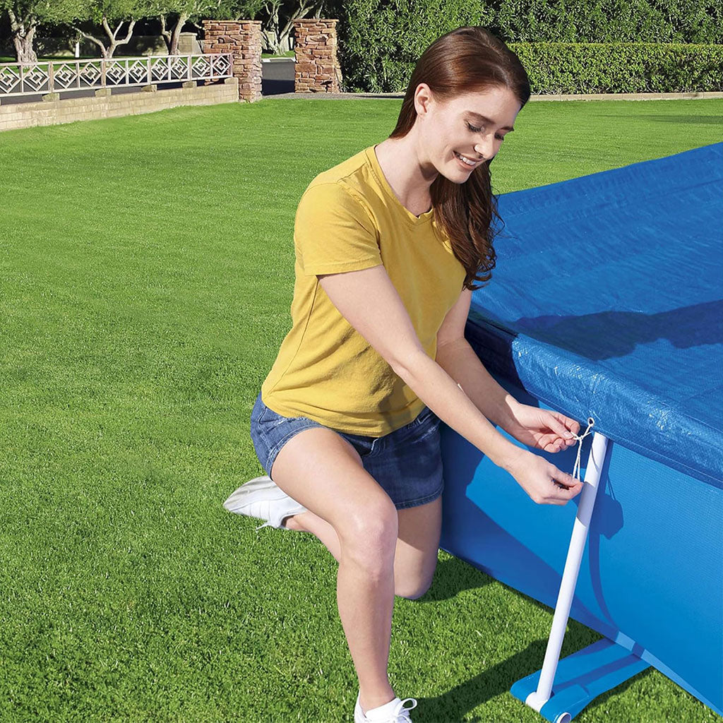 Grand bâche de piscine rectangulaire en polyéthylène 259 x 170 cm Bestway 58105 – غطاء مسبح
