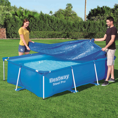 Grand bâche de piscine rectangulaire en polyéthylène 259 x 170 cm Bestway 58105 – غطاء مسبح