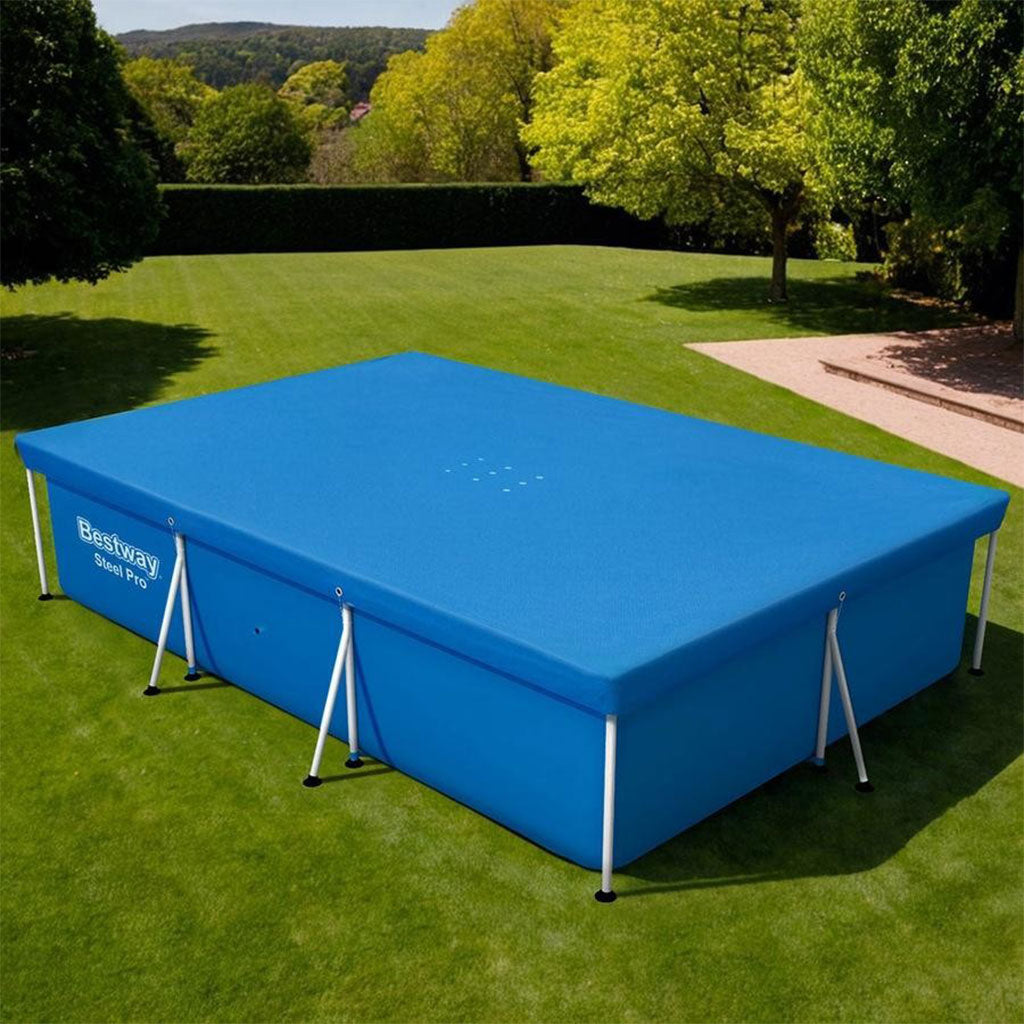 Grand bâche de piscine rectangulaire en polyéthylène 300 x 201 cm Bestway 58106 – غطاء مسبح
