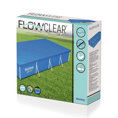 Grande bâche de piscine rectangulaire en polyéthylène 400 x 211 cm Bestway 58107 – غطاء مسبح