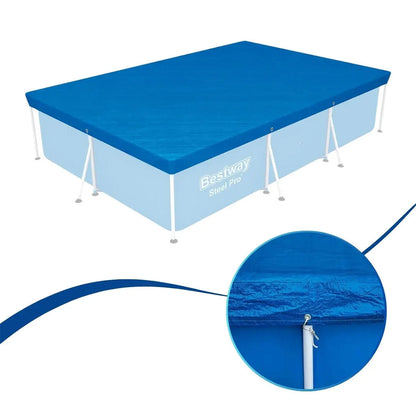 Grande bâche de piscine rectangulaire en polyéthylène 400 x 211 cm Bestway 58107 – غطاء مسبح