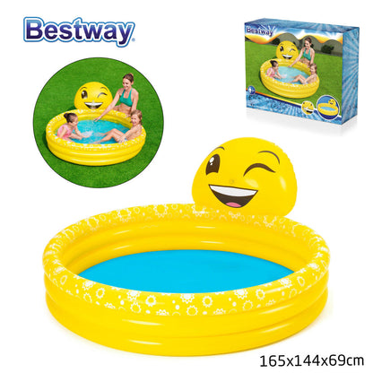 Piscine Gonflable Ronde Motif Emoji Pour Enfants 165 x 144 x 69 cm Bestway 53081 تنزوت