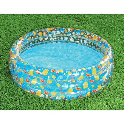 Piscine Ronde Gonflable en 3 Anneaux Fruits Pour Enfants Bestway 51048