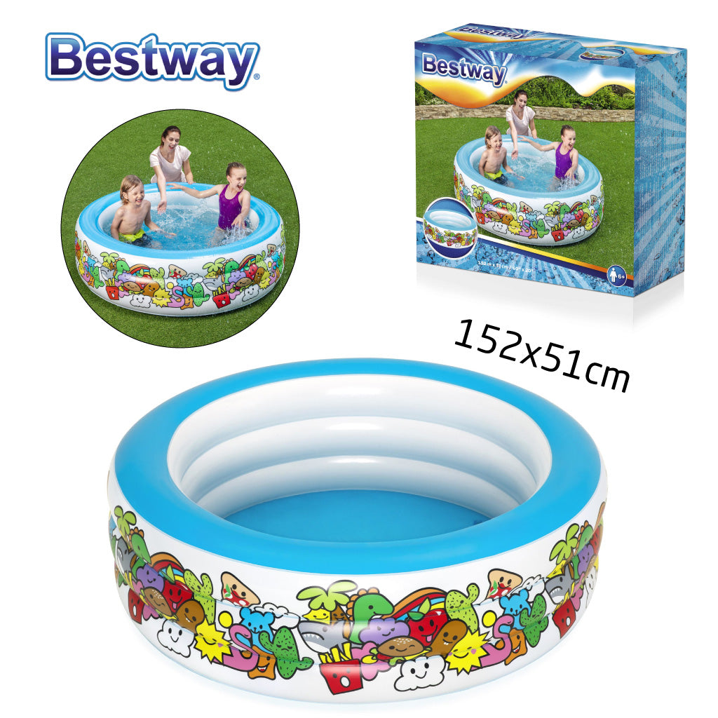 Piscine Gonflable Ronde 152 cm x 51 cm Bestway #51121 تنزوت