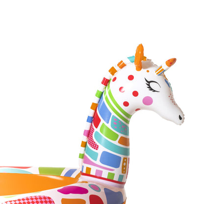 Piscine Rond Gonflable Giraffe Pour Enfants Avec Arroseur 266x157x127cm Bestway 53089