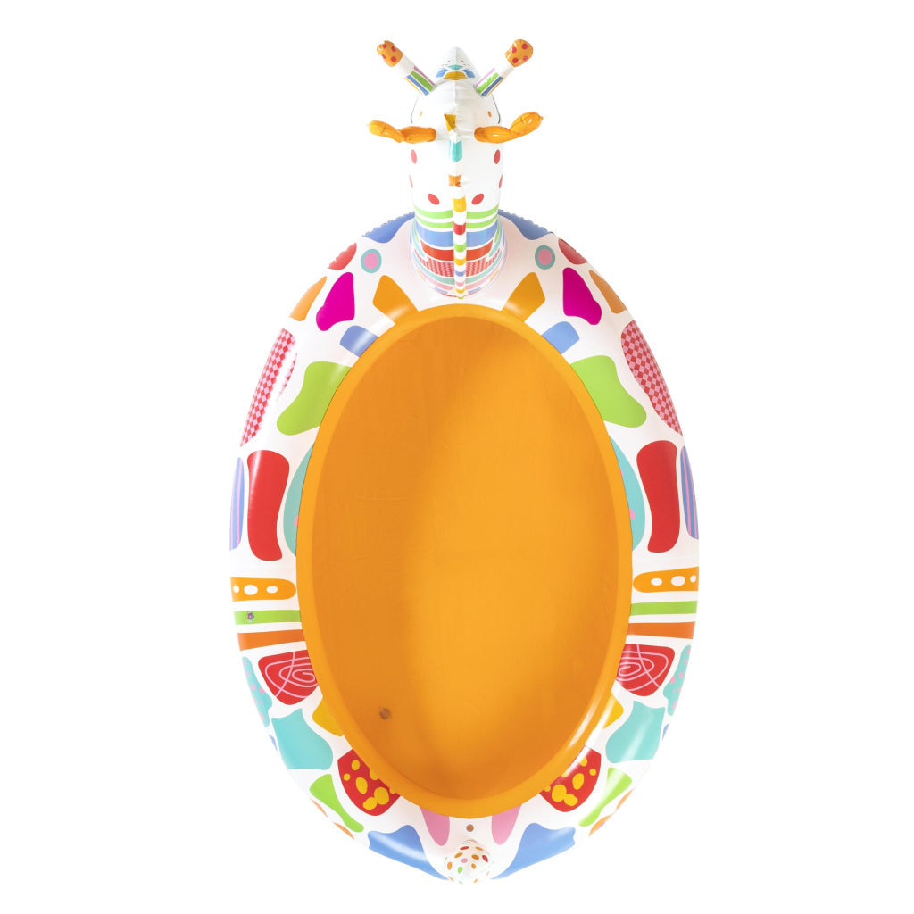 Piscine Rond Gonflable Giraffe Pour Enfants Avec Arroseur 266x157x127cm Bestway 53089