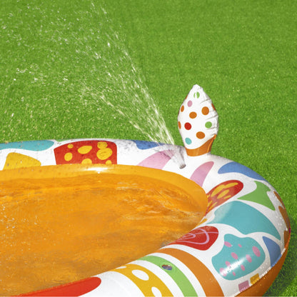 Piscine Rond Gonflable Giraffe Pour Enfants Avec Arroseur 266x157x127cm Bestway 53089