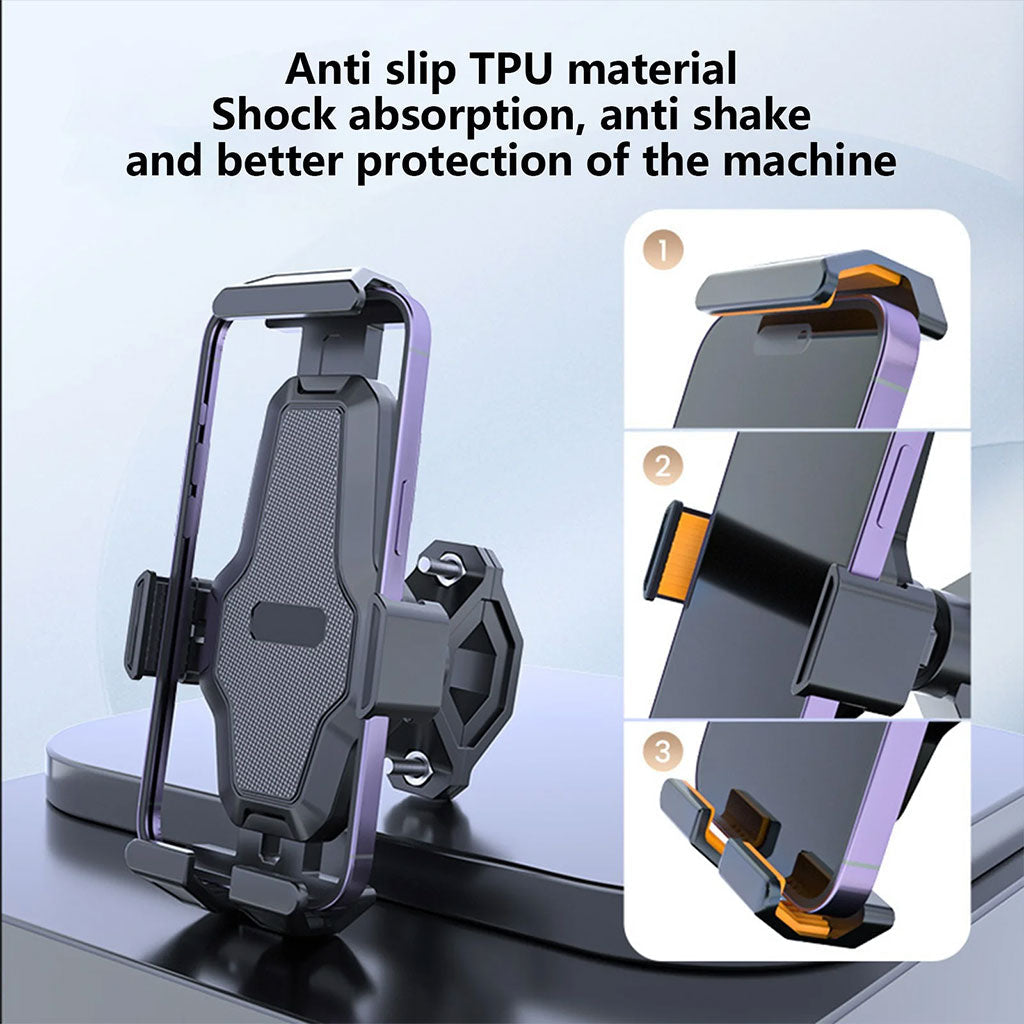 Support Téléphone Vélo et Moto Auto-Lock Rotation 360° – حامل هواتف للدراجات