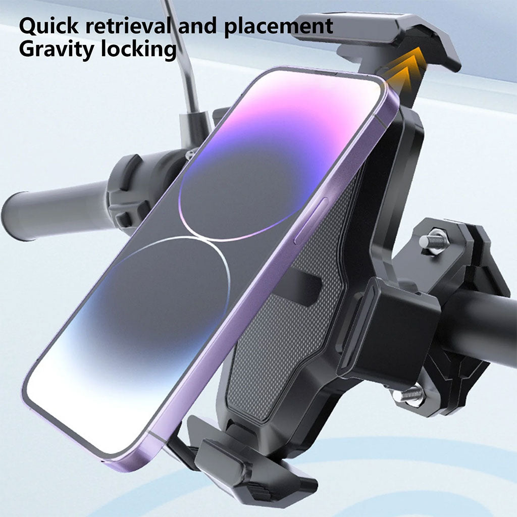 Support Téléphone Vélo et Moto Auto-Lock Rotation 360° – حامل هواتف للدراجات