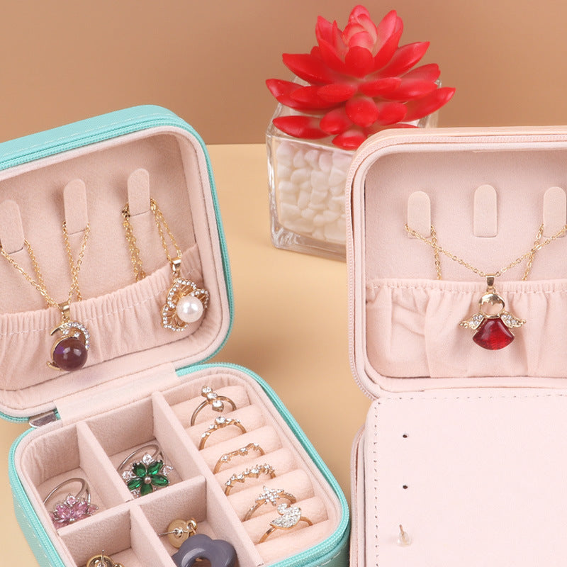Firla Mini Boîte à Bijoux en cuir avec fermeture éclair – علبة تنظيم المجوهرات