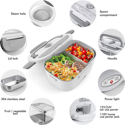 Boîte à lunch électrique en Inox Capacité 1.05L – علبة تسخين الطعام من الإينوكس