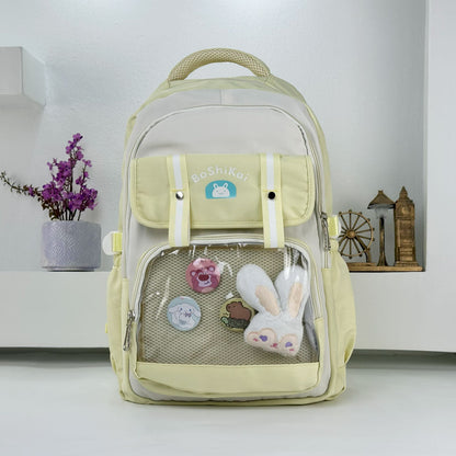 Sac à Dos Scolaire pour Enfants Style Kawaii BoShiKai Jaune – حقيبة ظهر مدرسية للأطفال أصفر