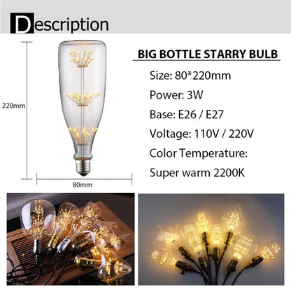 Ampoule Edison E27 à vis LED Grande bouteille – مصباح ديكور