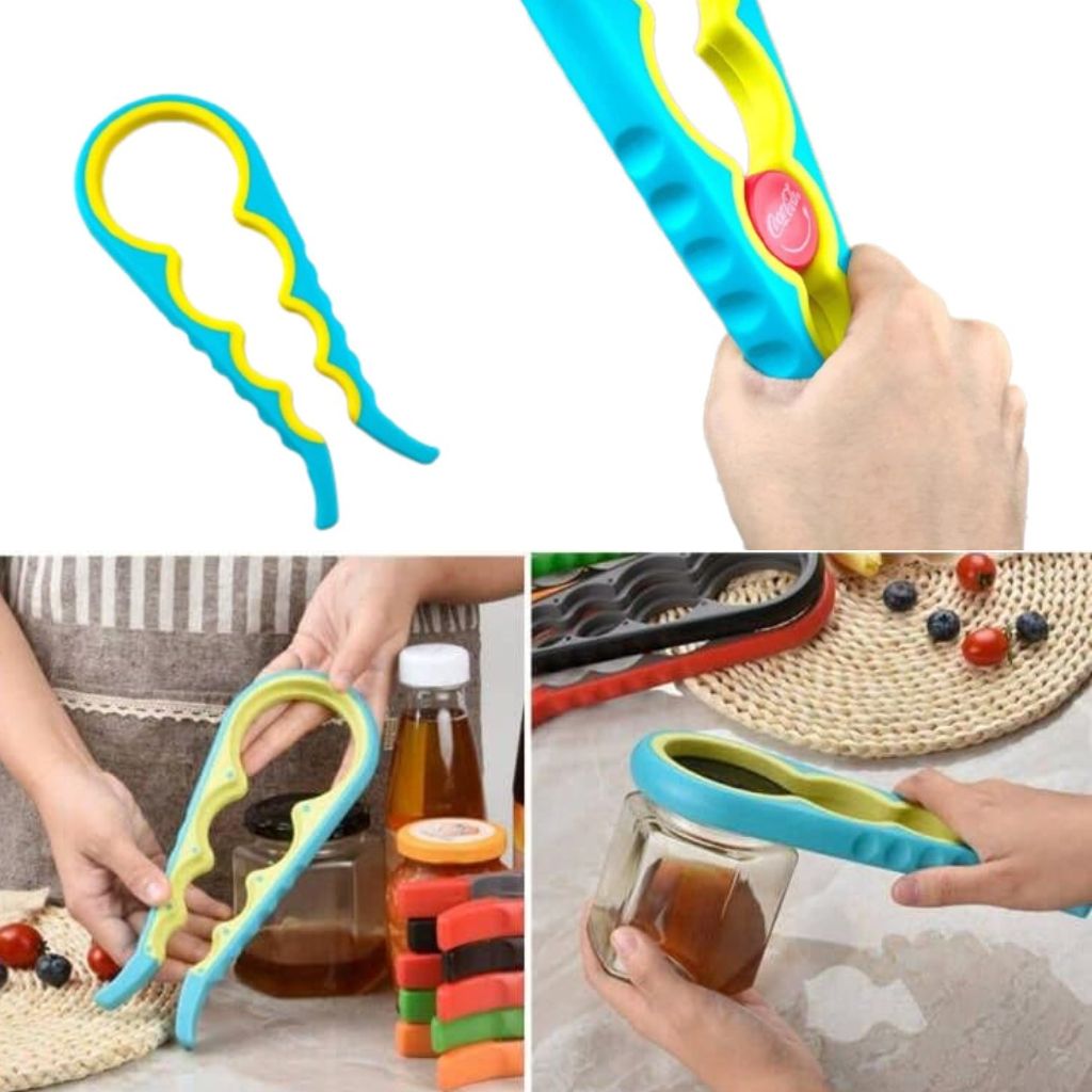 Ouvre-boîte Multifonction 4 en 1 et Cuillères à Mesurer Pliables en Silicone - فتاحة العلب متعددة الوظائف و ملاعق قياس قابلة للطي