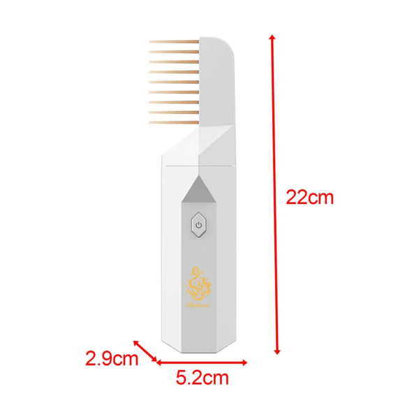 Brûleur d’encens électronique avec peignes à cheveux – Ramadan Bukhoon