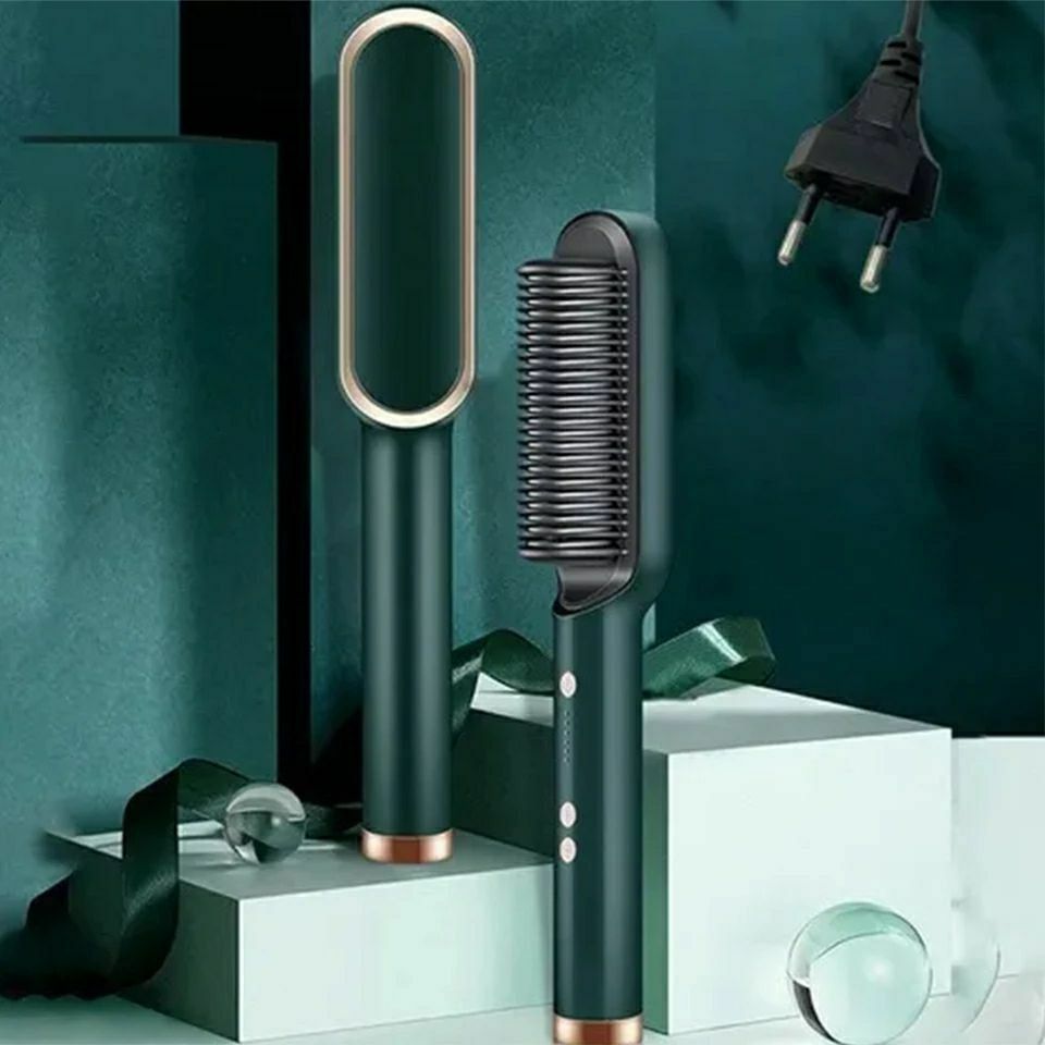 Brosse à cheveux chauffante en céramique 6 niveaux de chaleur 360° – Lisseur HQT-909B
