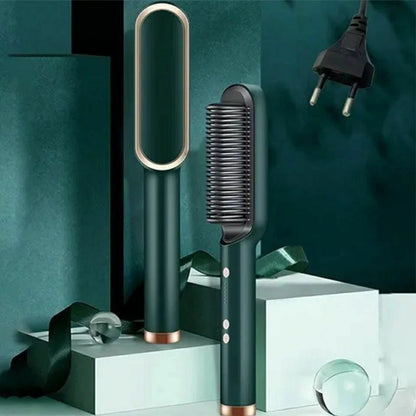 Brosse à cheveux chauffante en céramique 6 niveaux de chaleur 360° – Lisseur HQT-909B