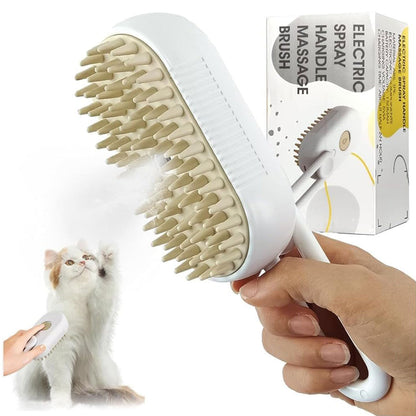 Brosse à vapeur pour chat autonettoyante 3en1 – فرشة تنظيف القطط تنزوت