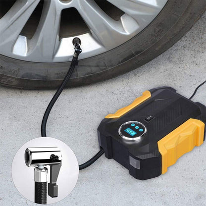 Gonfleur de pneus numérique avec manomètre et lumière LED 150 PSI – جهاز نفخ عجلات