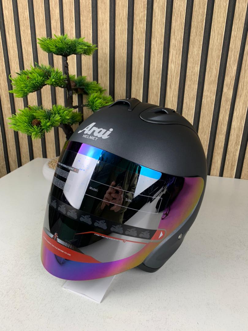 Pack Casque Moto Arai SZ Ram 4 Open Face Helmet avec Microphone Moto Sans Fil CL8