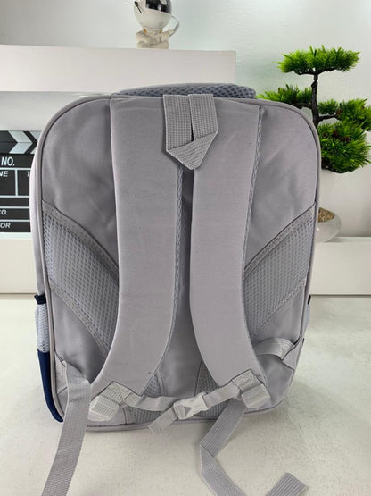 Sac à Dos Enfant Space Design Ludique Multi-Poches Gris – حقيبة مدرسية للأطفال لون رمادي
