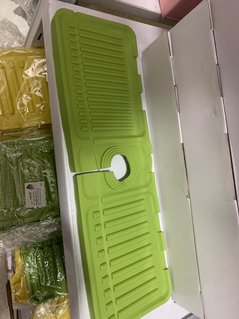 Pack Tapis de drainage avec pare-éclaboussures en silicone pour évier de cuisine