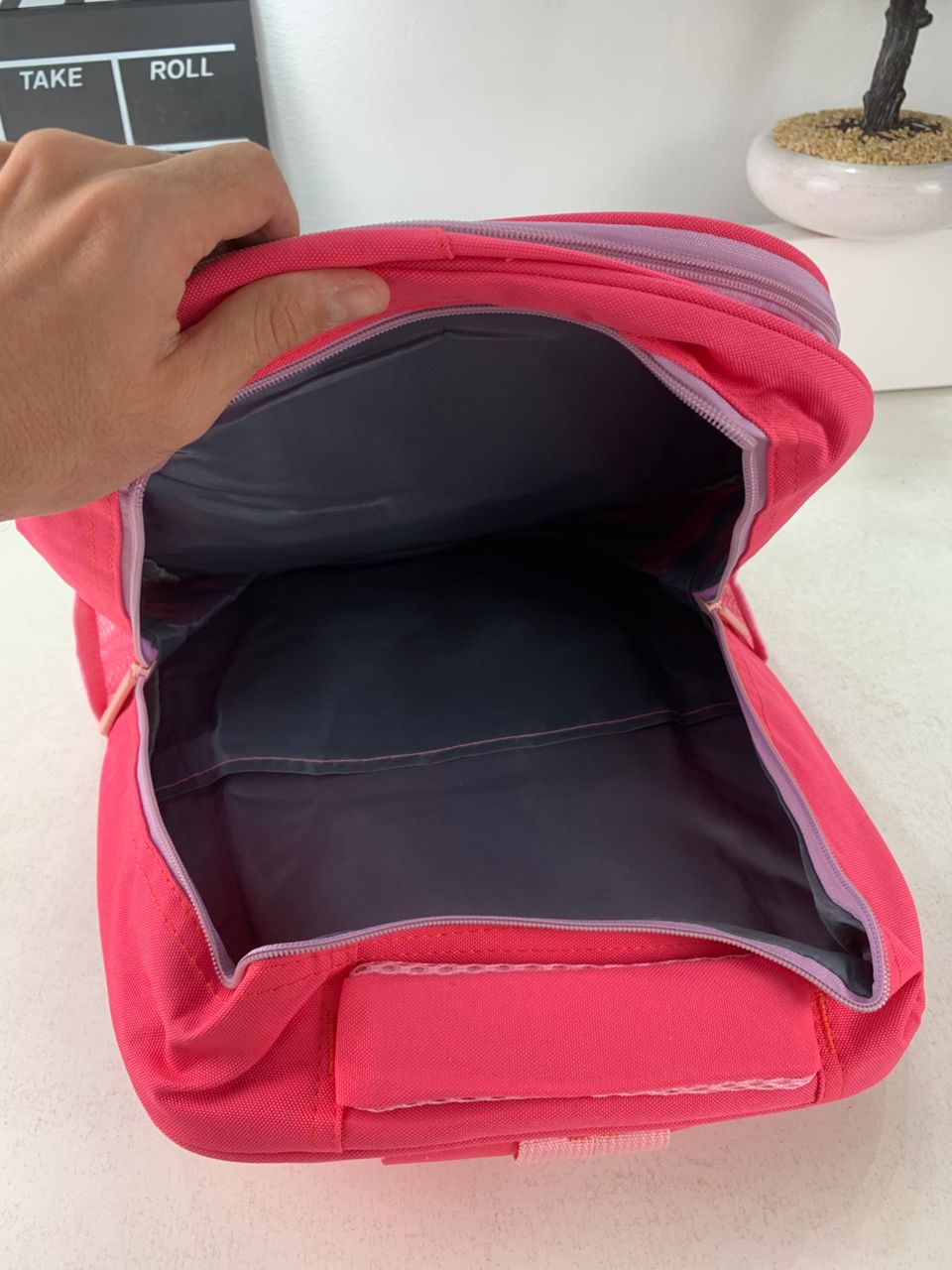 Sac à Dos Enfant Space Design Ludique Multi-Poches Rose – حقيبة مدرسية للأطفال لون وردي
