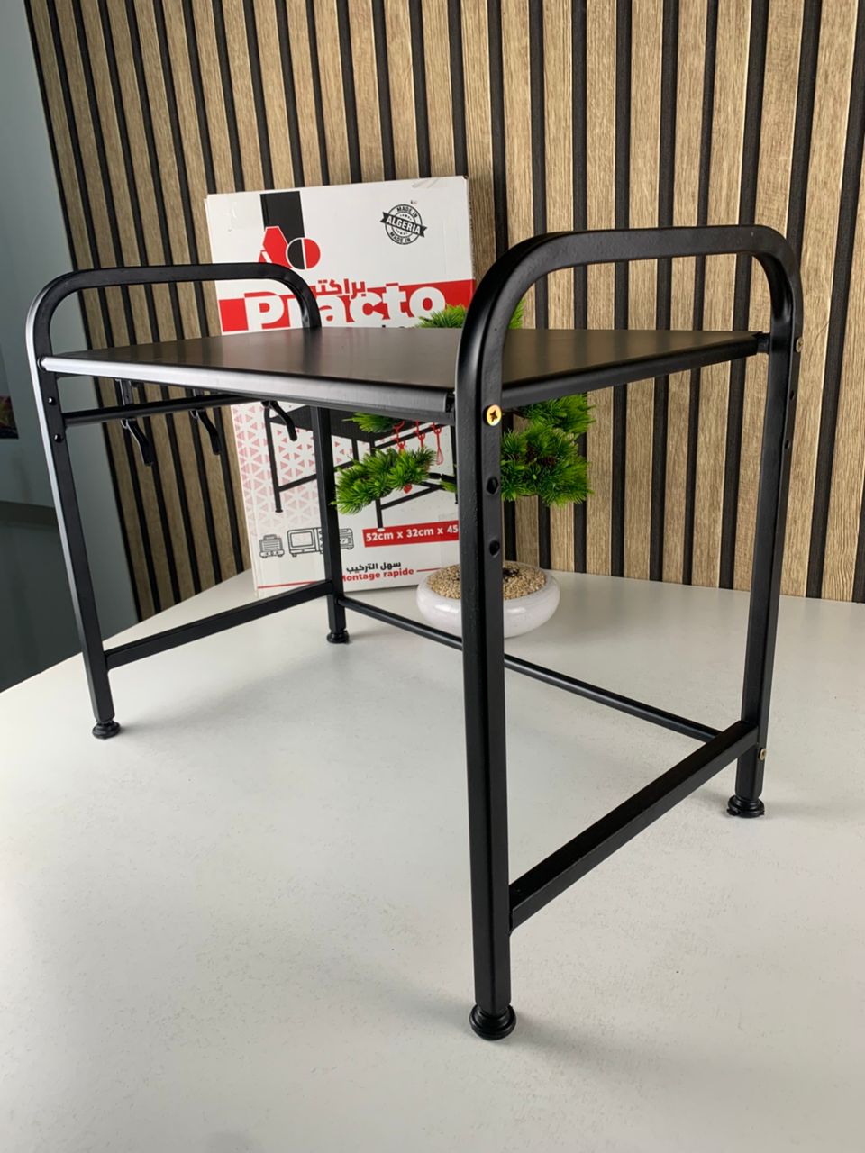 Support pour four à micro-ondes et étagère de rangement 2 étages – منظم أغراض وحامل ميكروويف