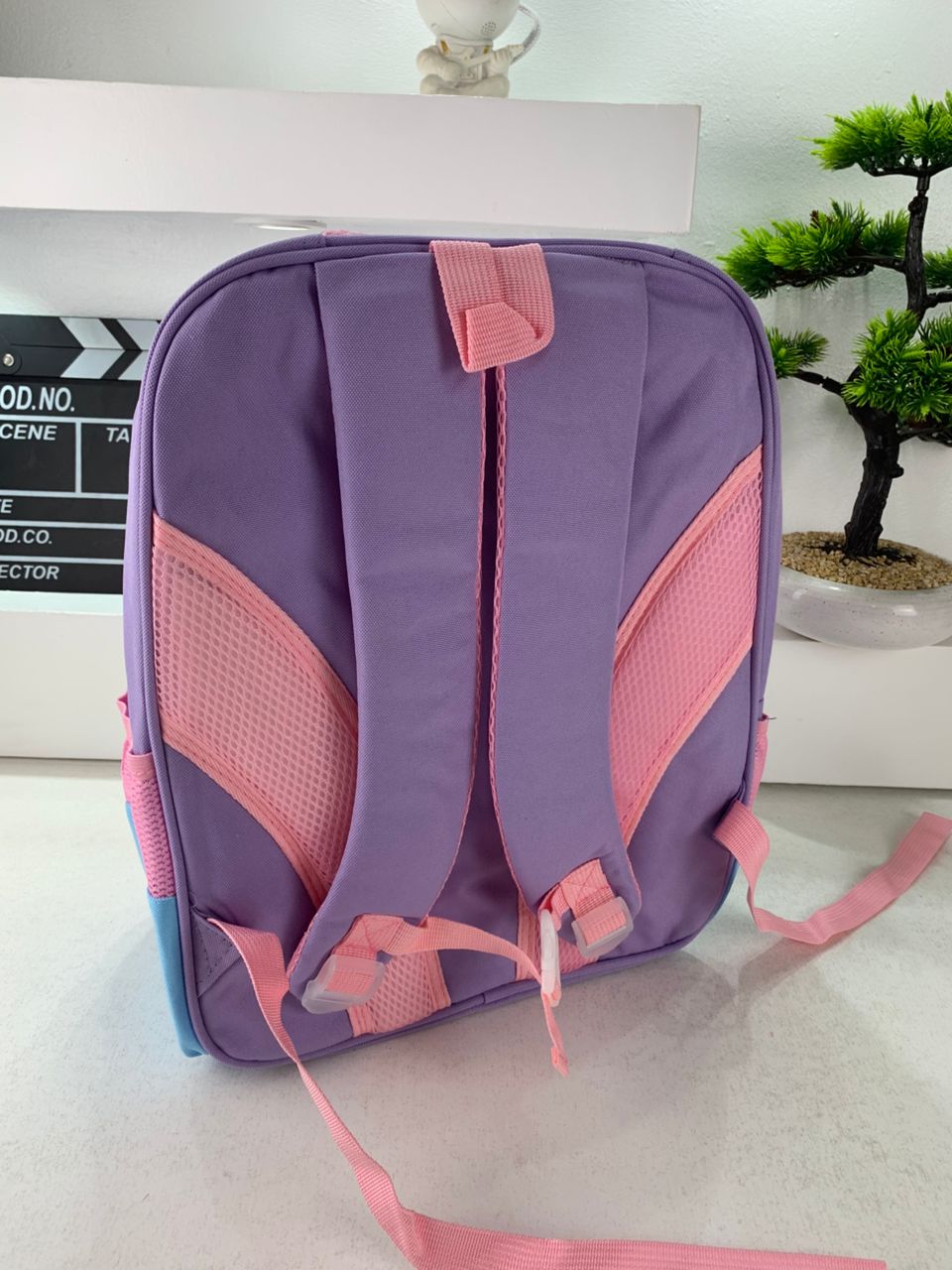 Sac à Dos Enfant Space Design Ludique Multi-Poches Mauve – حقيبة مدرسية للأطفال لون بنفسجي