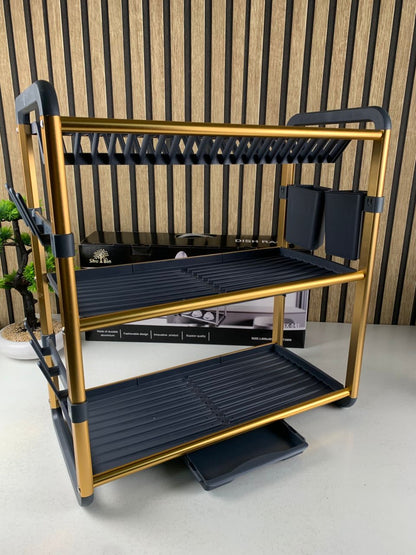 Egouttoir à Vaisselle en Aluminium de Haute Qualité 3 étages SX-841 – منظم أواني الغسيل